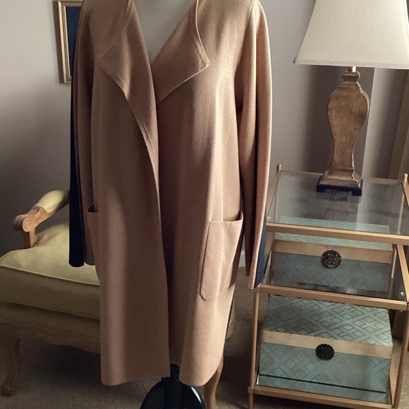 Chic Tan & Black Women's Sweater Coat - Picture 1 of 5